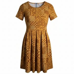 LuLaRoe Gold Mustard Yellow Dress XS Extra Small